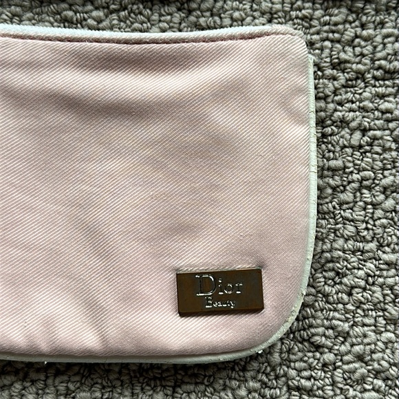 Vintage Dior Beauty distressed top zip satin woven mini pouch coin purse clutch - Picture 3 of 7